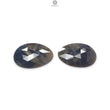 Blue, Golden Sheen Sapphire Gemstone Faceted Cut: Natural Untreated Unheated Sapphire Egg Shape Pair for Jewelry September Birthstone