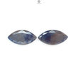 Blue, Silver Sapphire Gemstone Faceted Cut: 95.00cts Natural Untreated Sapphire Marquise Shape 46*24mm Pair September Birthstone