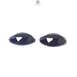 Blue Sapphire Gemstone Checker Cut: Natural Untreated Unheated Sapphire Cushion Shape Pair for Jewelry September Birthstone