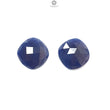 Blue Sapphire Gemstone Checker Cut: Natural Untreated Unheated Sapphire Cushion Shape Pair for Jewelry September Birthstone