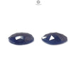 Blue Sapphire Gemstone Checker Cut: Natural Untreated Unheated Sapphire Cushion Shape Pair for Jewelry September Birthstone