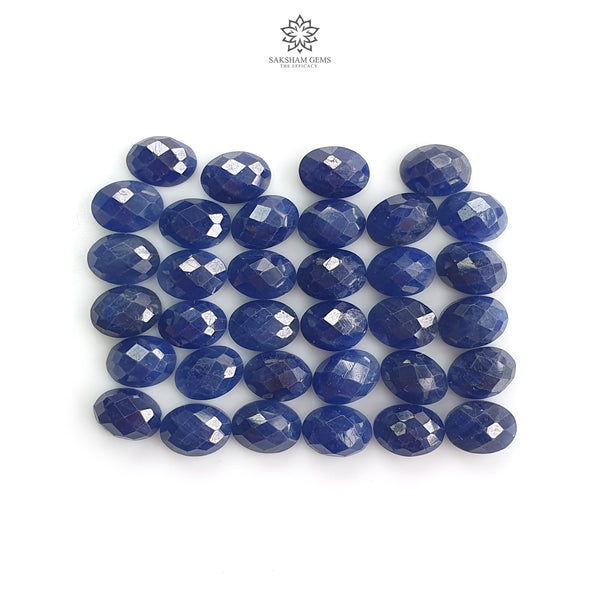 Blue Sapphire Checker Cut : 36.00cts Natural Untreated Sapphire Oval Shape 7*5mm 34pcs Lot