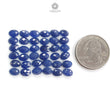 Blue Sapphire Gemstone Checker Cut : 39.20cts Natural Untreated Unheated 7*5mm Sapphire Oval Shape 36pcs Lot