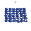 Blue Sapphire Gemstone Checker Cut : 39.20cts Natural Untreated Unheated 7*5mm Sapphire Oval Shape 36pcs Lot