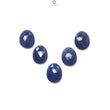 Blue, Golden Brown Sapphire Gemstone Faceted Cut: Natural Untreated Unheated Sapphire Rose Cut Egg, Round Shape 5pcs, 7pcs Set for Jewelry