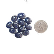 Blue, Silver Gray Sapphire Gemstone Rose Cut Slices: Natural Untreated Sapphire Fancy Shape Faceted Lots for Jewelry September Birthstone