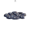 Blue, Silver Gray Sapphire Gemstone Rose Cut Slices: Natural Untreated Sapphire Fancy Shape Faceted Lots for Jewelry September Birthstone