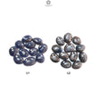 Blue, Silver Gray Sapphire Gemstone Rose Cut Slices: Natural Untreated Sapphire Fancy Shape Faceted Lots for Jewelry September Birthstone