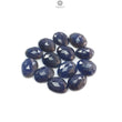 Blue, Silver Gray Sapphire Gemstone Rose Cut Slices: Natural Untreated Sapphire Fancy Shape Faceted Lots for Jewelry September Birthstone