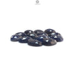 Blue, Silver Gray Sapphire Gemstone Rose Cut Slices: Natural Untreated Sapphire Fancy Shape Faceted Lots for Jewelry September Birthstone