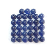 Blue Sapphire Gemstone Cabochon: 43.80cts Natural Untreated Unheated Sapphire Round Shape 6mm 33pcs Lot for Jewelry September Birthstone