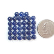 Blue Sapphire Gemstone Cabochon: 43.80cts Natural Untreated Unheated Sapphire Round Shape 6mm 33pcs Lot for Jewelry September Birthstone