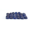 Blue Sapphire Gemstone Cabochon: 43.80cts Natural Untreated Unheated Sapphire Round Shape 6mm 33pcs Lot for Jewelry September Birthstone