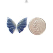 Multi Sapphire Gemstone Carving: Natural Untreated Pink, Blue Sapphire Hand Carved Butterfly Pair for Jewelry September Birthstone