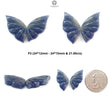 Multi Sapphire Gemstone Carving: Natural Untreated Pink, Blue Sapphire Hand Carved Butterfly Pair for Jewelry September Birthstone