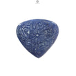 Blue Sapphire Gemstone Carving: 65.80cts Natural Untreated Sapphire Hand Carved Fancy Shape 36*39.5mm 1pc September Birthstone