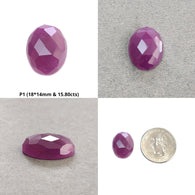 Purple Pink Sapphire Gemstone Normal Checker & Hammer Cut : Natural Untreated Unheated Sapphire Oval Uneven Shape