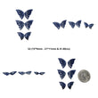 Blue Sapphire Gemstone Carving : Natural Untreated Sapphire Hand Carved Butterfly Sets