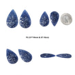 Blue Sapphire Gemstone Carving : Natural Untreated Unheated Blue Sapphire Hand Carved Pear Shape Pair