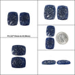 Blue Sapphire Gemstone Carving : Natural Untreated Unheated Blue Sapphire Hand Carved Cushion Shape Pair