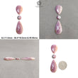 गुलाबी नीलम रत्न गुलाब कट और कैबोकॉन: प्राकृतिक अनुपचारित बिना गरम गोल अंडाकार और नाशपाती आकार 3 पीस सेट