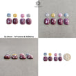 RUBY And Multi SAPPHIRE Gemstone Rose & Checker Cut : Natural Untreated Ruby Sapphire Cushion Shape 8pcs Lots