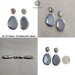 Chocolate & Blue Silver Sheen Sapphire Gemstone Normal Cut : Natural Untreated Golden Brown Sapphire Egg Shape 3pcs, 4pcs Set