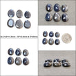 Silver Blue Sheen Sapphire Gemstone Normal & Rose Cut : Natural Untreated Unheated Sapphire Both Side Cut Uneven Egg Shape