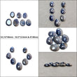 Silver Blue Sheen Sapphire Gemstone Normal & Rose Cut : Natural Untreated Unheated Sapphire Both Side Cut Uneven Egg Shape