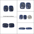 Blue Sapphire Gemstone Carving : Natural Untreated Unheated Blue Sapphire Hand Carved Cushion Shape Pair