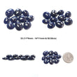 Blue Sapphire Gemstone Rose Cut : Natural Untreated Unheated Blue Sapphire Egg Shape 3pcs Set