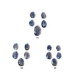 Blue Sheen Sapphire Gemstone Normal Cut : Natural Untreated Unheated Sapphire Uneven Egg Shape