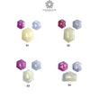 Multi Sapphire Gemstone Step & Rose Cut : Natural Untreated Unheated Sapphire Multi Color Hexagon Shape 3pcs Sets For Jewelry