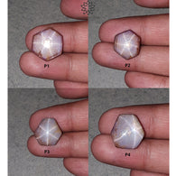 Milky Star Ruby Gemstone Cabochon : 15cts - 17cts Natural Untreated Unheated 6Ray Star Ruby Hexagon Shape