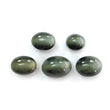 White Opal & Chrysoberyl Cat's Eye Gemstone Cabochon: Natural Untreated Unheated Color Enhanced Bi-color Opal Shape Gemstone Set For Jewelry