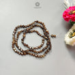 Golden Brown Chocolate Sapphire Loose Beads: 70.00cts Natural Untreated Sapphire Cabochon Round Plain Beads 4mm - 6mm 20"