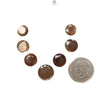 Blue, Golden Brown Sapphire Gemstone Faceted Cut: Natural Untreated Unheated Sapphire Rose Cut Egg, Round Shape 5pcs, 7pcs Set for Jewelry