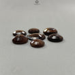 Blue, Golden Brown Sapphire Gemstone Faceted Cut: Natural Untreated Unheated Sapphire Rose Cut Egg, Round Shape 5pcs, 7pcs Set for Jewelry