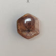 Star Sapphire Trapiche Gemstone Cabochon: 28.80cts Natural Untreated Golden Brown Chocolate 6Ray Star Sapphire Hexagon Shape 19*16mm 1pc