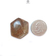 Star Sapphire Gemstone Cabochon: 75.90cts Natural Untreated Golden Brown Chocolate 6Ray Star Sapphire Hexagon Shape 31*26.5mm 1pc