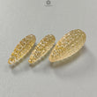 Citrine Gemstone Carving: 42.40cts Natural Untreated Yellow Citrine Hand Carved Teardrops Shape 23mm - 28mm 3pcs Set November Birthstone