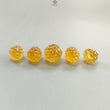 Citrine Gemstone Carving: 93.50cts Natural Untreated Yellow Citrine Hand Carved Teardrops Shape 18mm - 24mm 5pcs Set November Birthstone