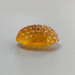 Citrine Gemstone Carving: 38.30cts Natural Untreated Unheated Yellow Citrine Hand Carved Oval Shape 27*17mm 1pc For Jewelry