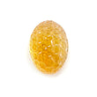 Citrine Gemstone Carving: Natural Untreated Unheated Yellow Citrine Hand Carved Oval Shape 1pc For Jewelry