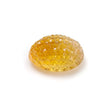 Citrine Gemstone Carving: Natural Untreated Unheated Yellow Citrine Hand Carved Oval Shape 1pc For Jewelry