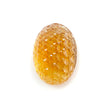 Citrine Gemstone Carving: Natural Untreated Unheated Yellow Citrine Hand Carved Oval Shape 1pc For Jewelry