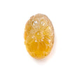 Citrine Gemstone Carving: Natural Untreated Unheated Yellow Citrine Gemstone Hand Carved Oval Shape 1pc For Jewelry