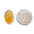 Citrine Gemstone Carving: Natural Untreated Unheated Yellow Citrine Gemstone Hand Carved Oval Shape 1pc For Jewelry