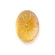 Citrine Gemstone Carving: Natural Untreated Unheated Yellow Citrine Gemstone Hand Carved Oval Shape 1pc For Jewelry