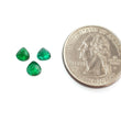 Emerald Gemstone Fancy Cut : 1.12cts Natural Untreated Unheated Green Emerald Heart Shape 4.9mm - 5.4mm 3pcs Set